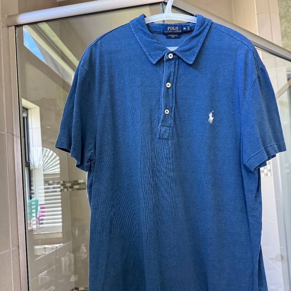 Ralph Lauren-The Iconic Mesh Polo Shirt-Size XL-blue